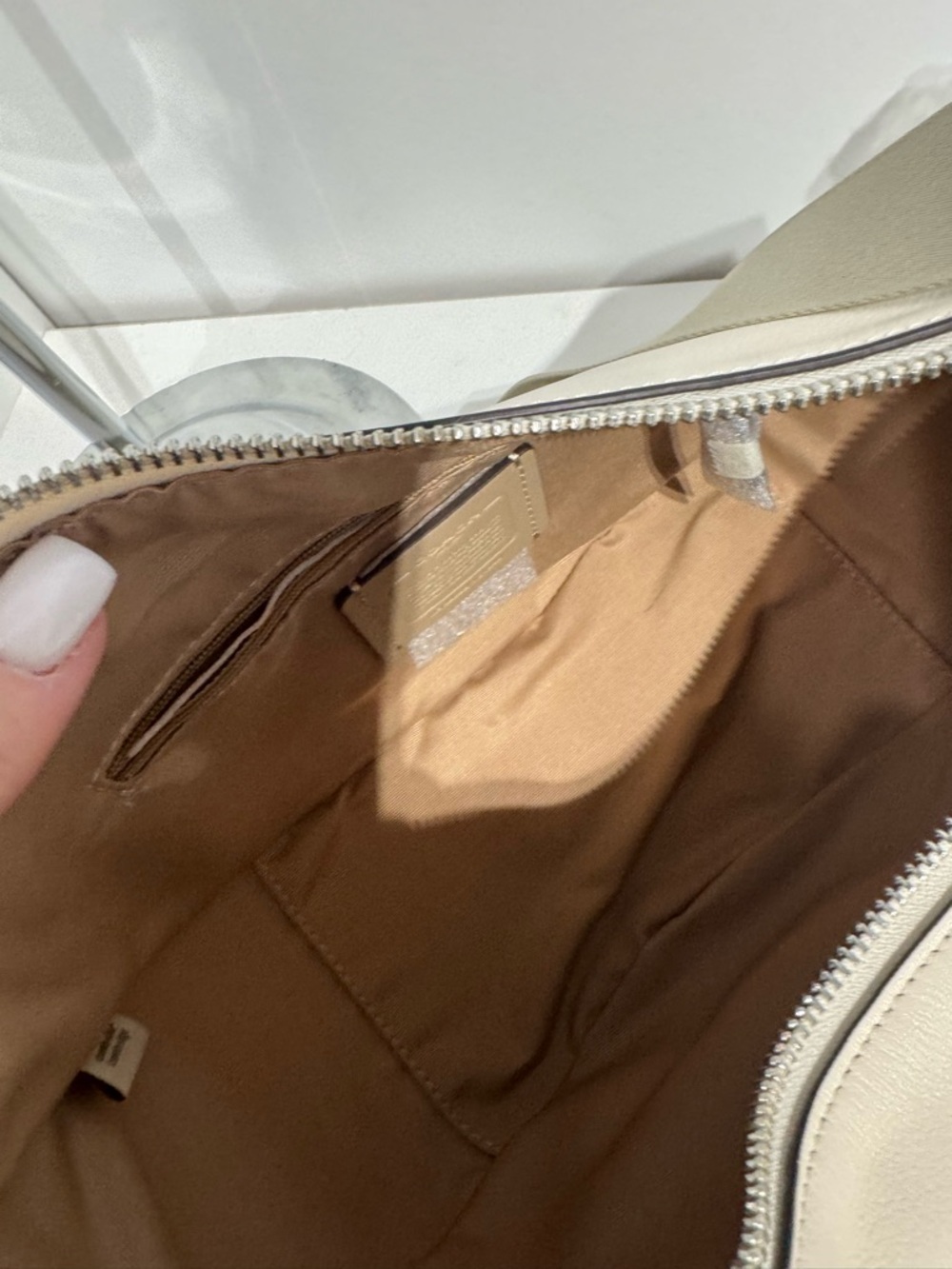 Coach white Pink Leather Crossbody with Logo Strap - Picture 5 of 5